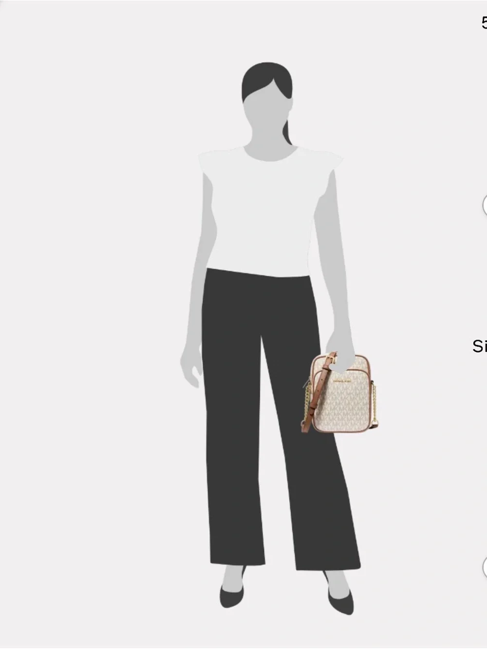 Michael Kors Cream Logo Mini Backpack with Tan Trim